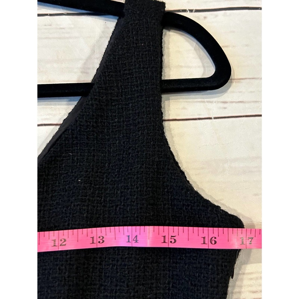J. Crew Vintage Wool Business Career Black Dress Size 8 Classic Neutral Style - Picture 6 of 10